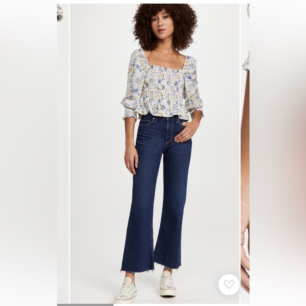Paige Leenah Ankle Medium Wash Freesia Gardening Size 26